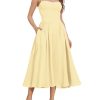 Women??s Corset Dress Sexy Thigh Spaghetti Strap Bustier Cocktail Dress Low Cut Boho Formal Dresses with Pockets