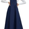 Women's Casual Denim Overall Dress Sleeveless Flowy Baggy Long Jean Jumper Dresses