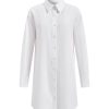 Women's Button Down Mini Shirt Dress Collared Long Sleeve Work Office Dresses
