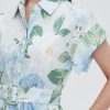 Women Summer Dresses 2025 Casual Wing Short Sleeve Button Down Midi Dress Floral Long Dress with Pocket
