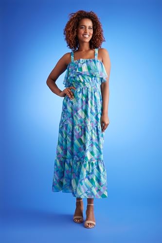 Sleeveless Square Neck Tiered Maxi Ruffle Detail | Summer Dresses for Women